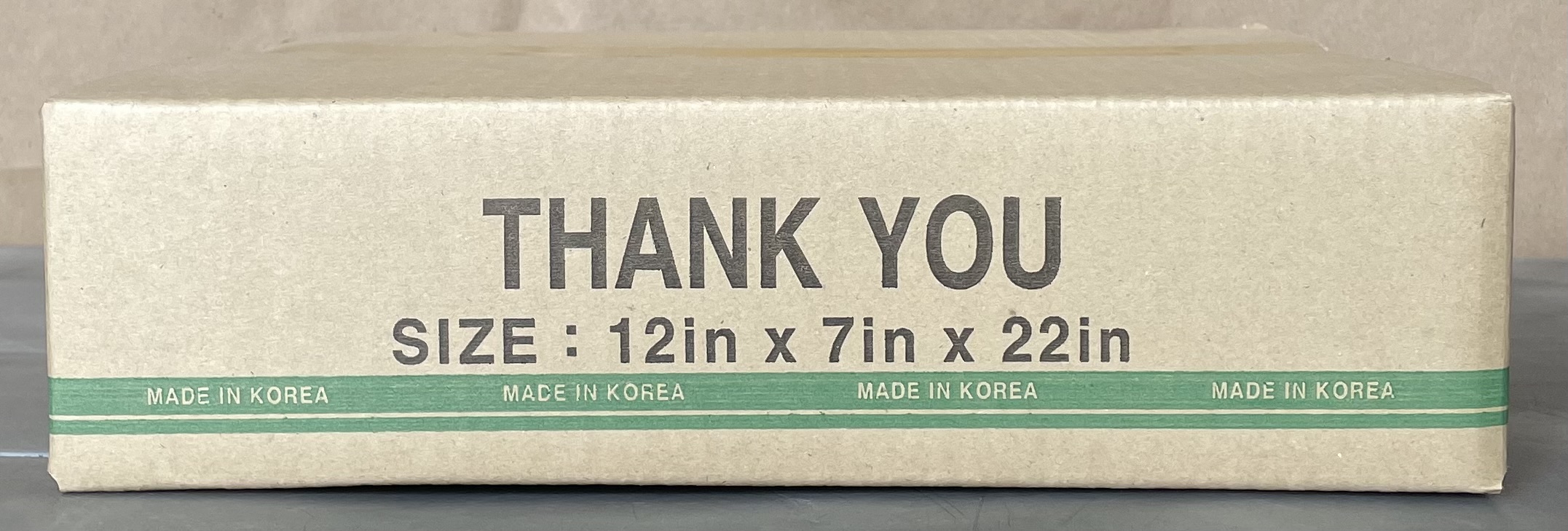 Actual Thank You T-shirt bag carton