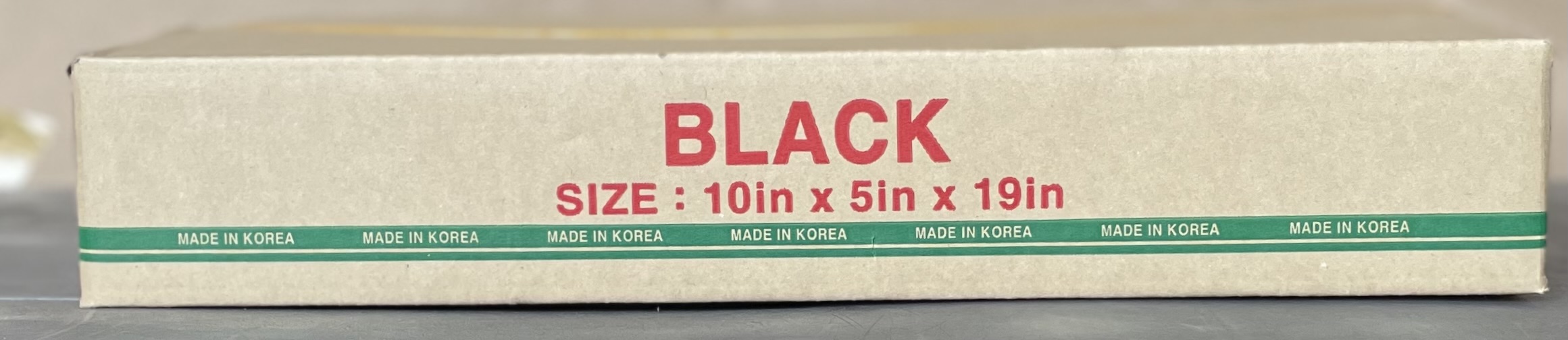 Actual carton for 10B H
